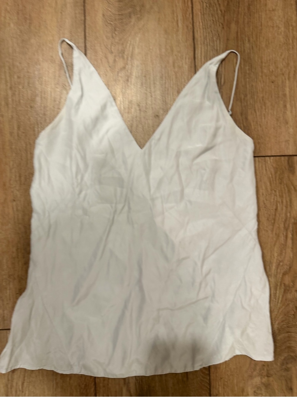 J Brand Light Gray Silk Cami Top 0459